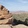 Follow rock cairns to guide you along the trail