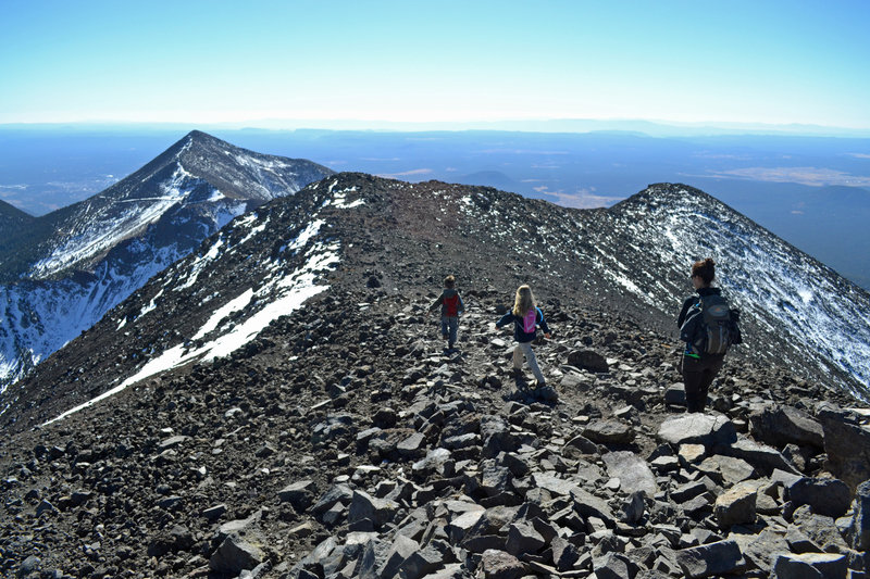 Terrific views on the upper ridge of Humphreys Peak