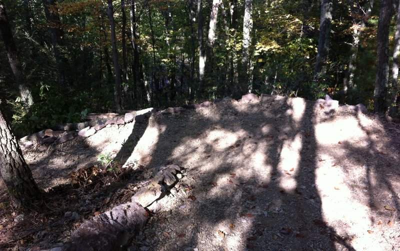 New rock walled switchbacks - enjoy!