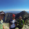 At the summit looking towards the Knife Edge and Pamola.