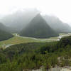 Moody weather over the Humboldt Mountains from near Routeburn Falls