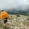 Heading back from the summit of Santa Fe Baldy