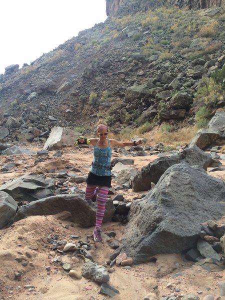 Working through the canyon on Diablo Arroyo Trail