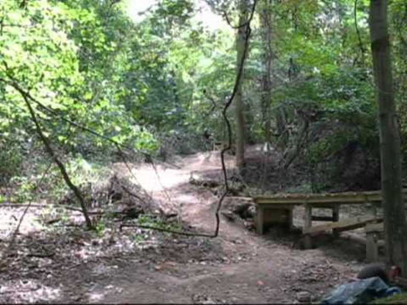 The last climb, crossing a foot/bike bridge