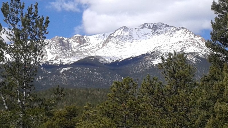 Summit of Pikes Peak to the west.