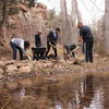 Kids from a local high school working on the trail.