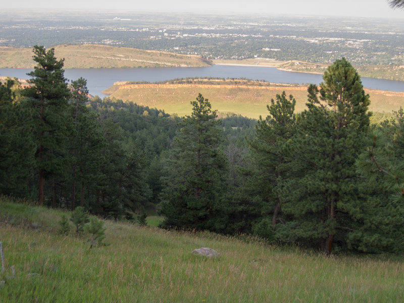 Overlooking the reservoir.