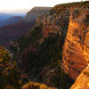 Glowing cliff-side