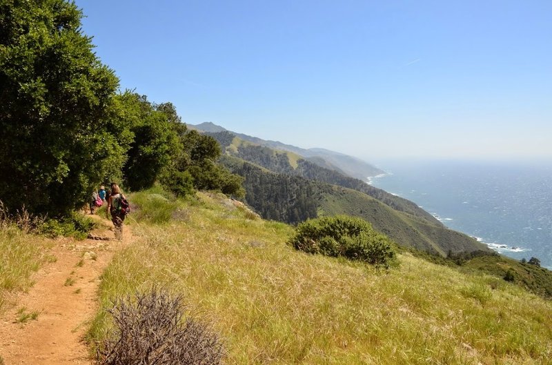 Walking along Overlook Trail.