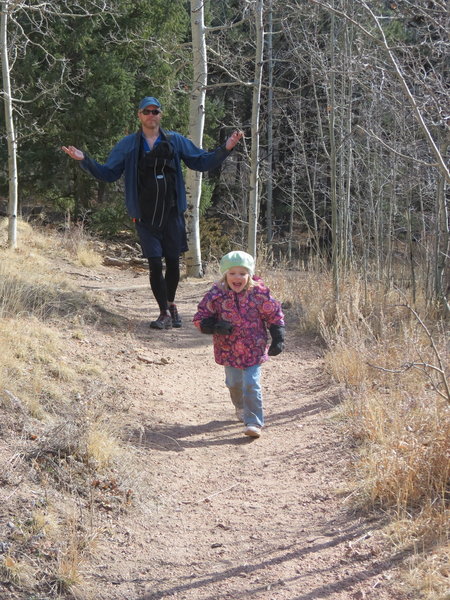 Kiddo running with joy!