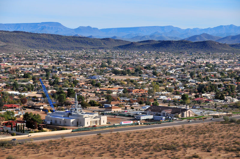 Looking down on town from the Coachwhip Trail