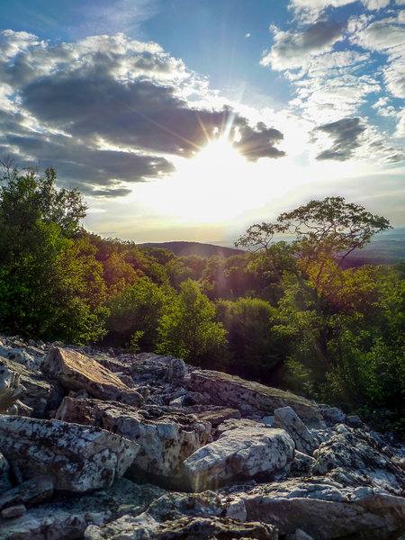 Sunset along the trail