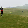 The 2015 Moyleman marathon field is fairly spread out by the time they reach the long climb up towards Firle Beacon