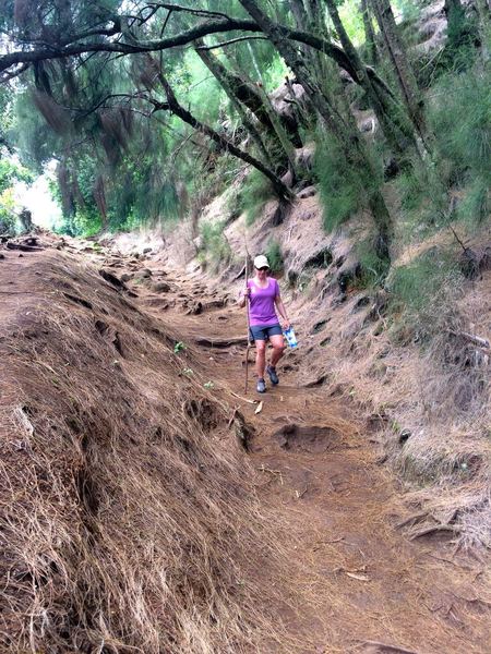 The trail is very steep, and can be slick.