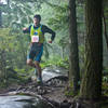 Navigating the most technical part during the Chuckanut 50k.