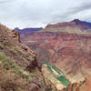 The first views of the Colorado, hiking down the South Kaibab Trail