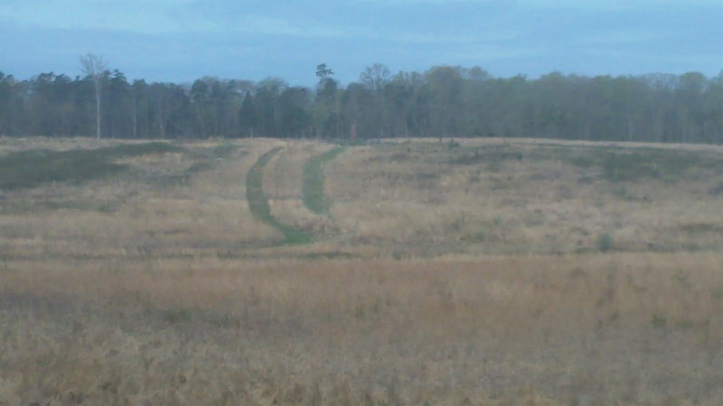 The short hill to the Second Battle of Bull Run monument. Not as easy as it looks....