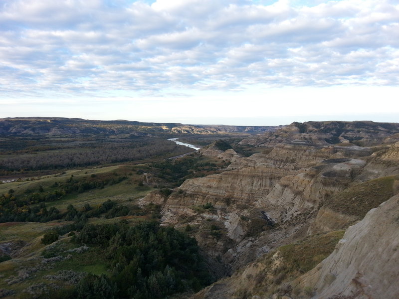 Looking southwest to the Little Missouri and the direction of travel.