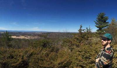 Western view from the overlook at the end of the Sucker Brook Hollow Trail