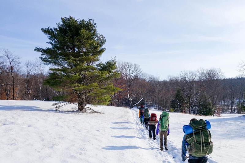 Winter backpacking at Alander Mountain.