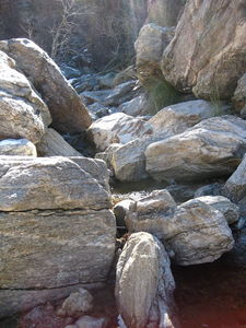 The last section of trail up to the waterfall.