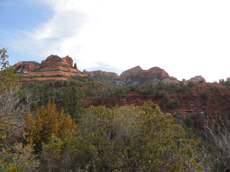 Beautiful View of the red rocks with a little snow!