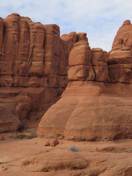 Towering red sandstone pillars