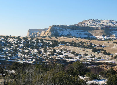 Red cliffs, white snow, blue sky. Gotta love it!