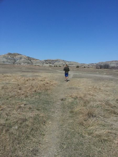 Running through Prairie Dog Town on the Buckhorn Trail