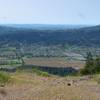 View west over Sonoma Valley towards the Pacific ocean