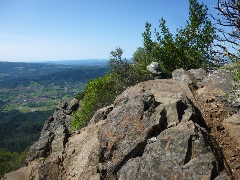 Views north, west, and south from Gunsight Rock are pretty incredible.