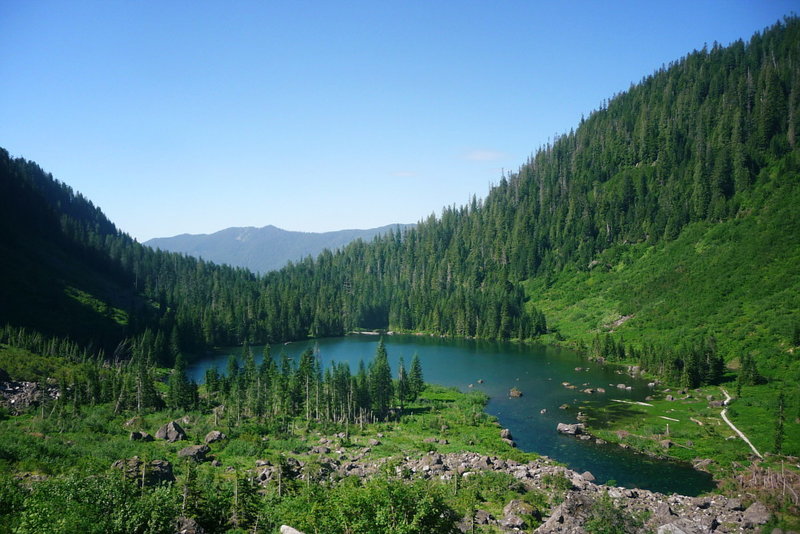 Lake view from the Heather Lake Trail