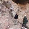 Densely packed mica and old drill holes can be seen at the historic Mica Mine. Most families turn back here as the trail gets tougher after this spot.