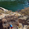 Bouldering at the mouth of Cathedral Wash