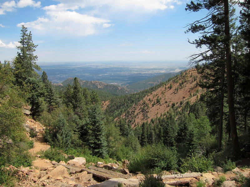 View east from St Mary's Falls