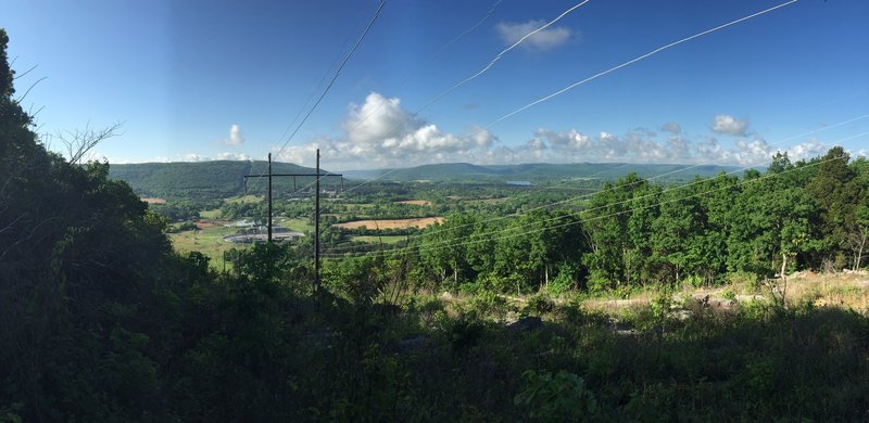 A view of the Tennessee River and the Huntsville Speedway