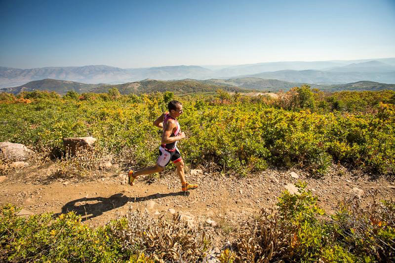 Beautiful scenery keeps runners happy on this portion of the course.