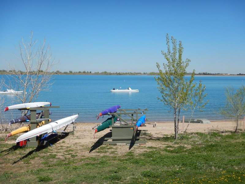 Boat racks at Boulder Reservoir