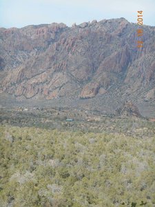 The beautiful Chisos Basin (from the Pinnacles Trail) !