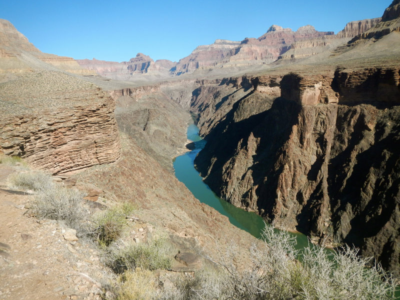 The rim above the Colorado River.