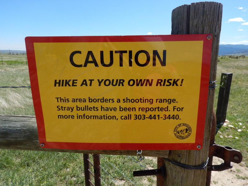 Yes, the Hidden Valley Trail traverses a hill above an active shooting range... beware