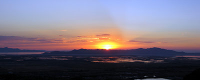 Sunset from above Ensign Peak on the Bonneville Shoreline Trail.