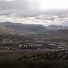 Looking north at Golden, Colorado and in the background you can just make out Longs Peak, one of Colorado's "14ers."