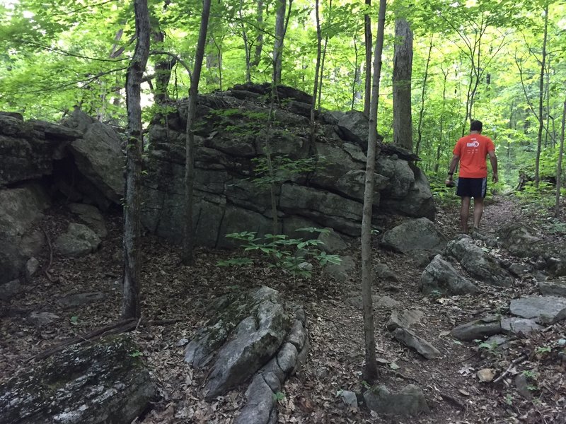 Lots of rock out cropings on this aggressive climb on Fanning