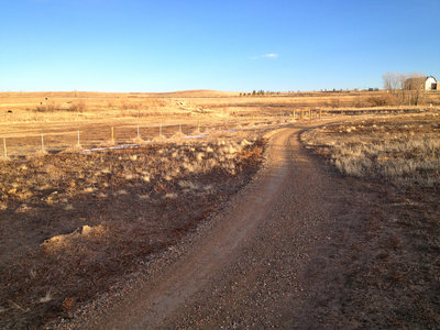 The plains on the easternmost section of the Mayhoffer Singletree Trail.  This section of trail is smooth and wide.