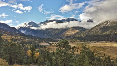 Horsehoe Park looking at Chapin Mountain, Mount Chiquita, and Mount Ypsilon