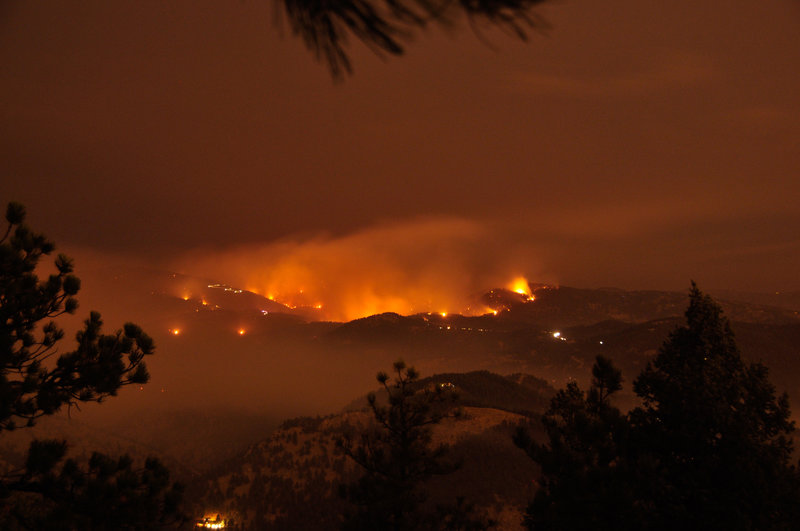 Scary views of the Fourmile Fire of September 2010.