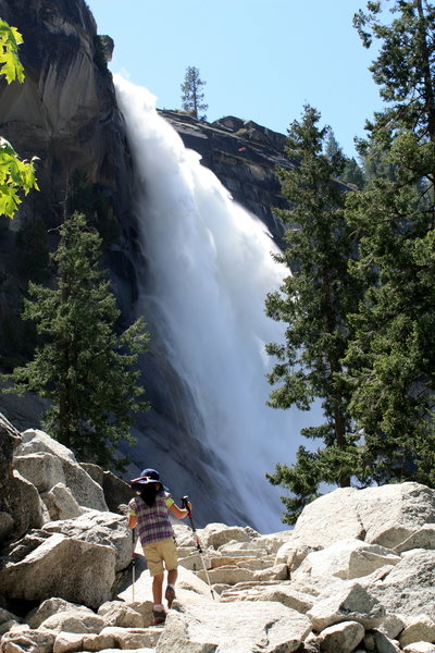 Young Hiker Approaching Nevada Falls, Yosemite National Park