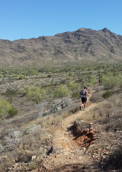 The last couple flat miles after the descent