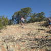 Working up to the top of one of two ridges on La Piedra